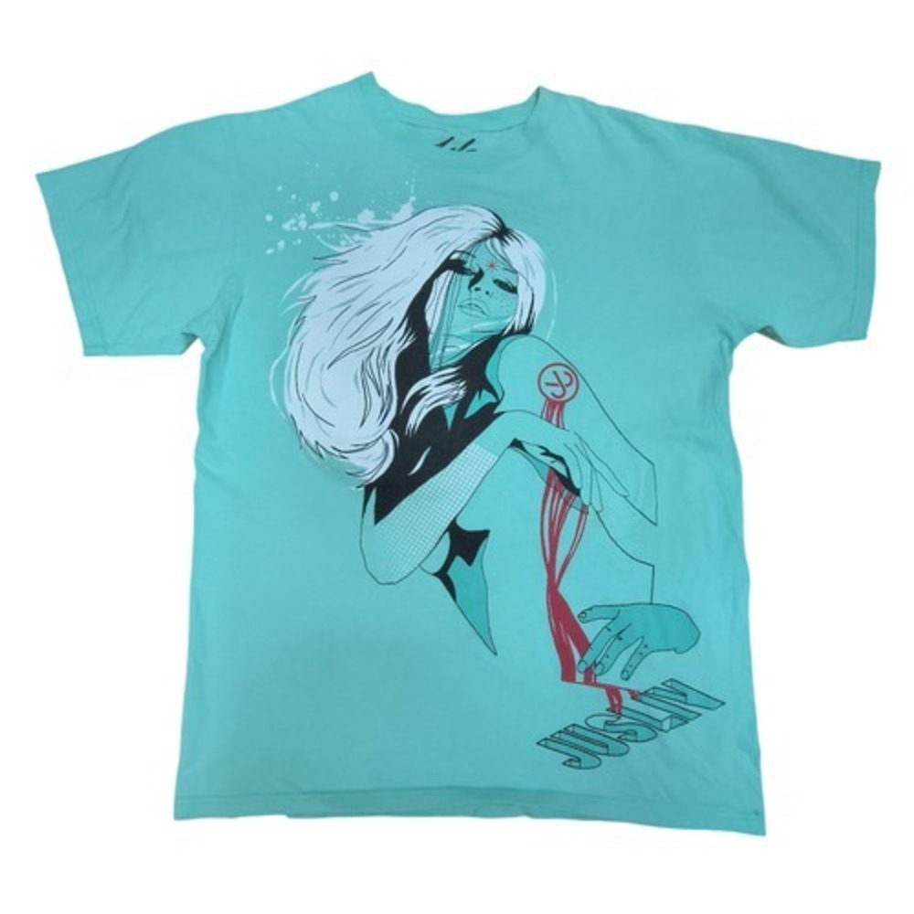 Jus Liv'n In JSLV Lady With White Hair Street Wear Y2K Medium T-Shirt
